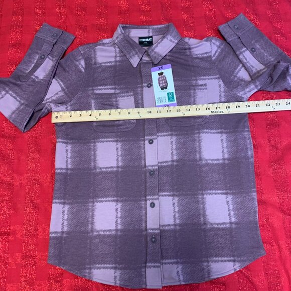 32° Degrees Heat Women's Cozy Knit Button-Up Shirt, Pearly Purple , XS NWT - Picture 5 of 7